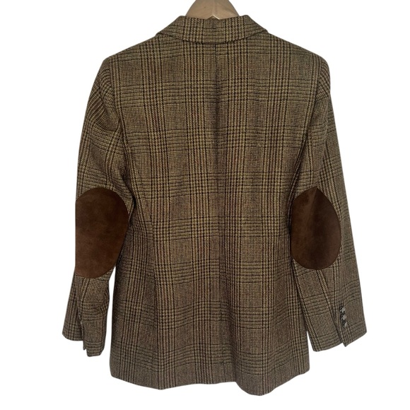Vintage 90's Ralph Lauren Wool Houndstooth Equestrian Blazer Jacket Womens 4P - Picture 4 of 9